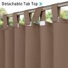 imageNICETOWN 2 Panels Outdoor Curtains for Patio Waterproof 84quot Long Detachable Sticky Tab Top Thermal Insulated Privacy Sun Blocking ampamp UV Protection Drapes for PorchPergola Biscotti Beige W52 x L84Tan