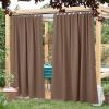 imageNICETOWN 2 Panels Outdoor Curtains for Patio Waterproof 84quot Long Detachable Sticky Tab Top Thermal Insulated Privacy Sun Blocking ampamp UV Protection Drapes for PorchPergola Biscotti Beige W52 x L84Tan