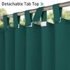imageNICETOWN 2 Panels Outdoor Curtains for Patio Waterproof 84quot Long Detachable Sticky Tab Top Thermal Insulated Privacy Sun Blocking ampamp UV Protection Drapes for PorchPergola Biscotti Beige W52 x L84Hunter Green