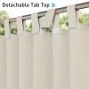 imageNICETOWN 2 Panels Outdoor Curtains for Patio Waterproof 84quot Long Detachable Sticky Tab Top Thermal Insulated Privacy Sun Blocking ampamp UV Protection Drapes for PorchPergola Biscotti Beige W52 x L84Beige