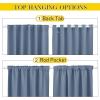 imageNICETOWN 2 Panels Outdoor Curtains for Patio Waterproof Top ampamp Bottom Fixed Waterproof Outdoor Drapes with Free Rope Privacy Sun Blocking Shades for Gazebo Pergolas Biscotti Beige W52 x L84Stone Blue