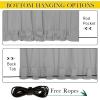 imageNICETOWN 2 Panels Outdoor Curtains for Patio Waterproof Top ampamp Bottom Fixed Waterproof Outdoor Drapes with Free Rope Privacy Sun Blocking Shades for Gazebo Pergolas Biscotti Beige W52 x L84Silver Gray