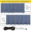 imageNICETOWN 2 Panels Outdoor Curtains for Patio Waterproof Top ampamp Bottom Fixed Waterproof Outdoor Drapes with Free Rope Privacy Sun Blocking Shades for Gazebo Pergolas Biscotti Beige W52 x L84Stone Blue