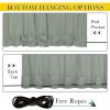 imageNICETOWN 2 Panels Outdoor Curtains for Patio Waterproof Top ampamp Bottom Fixed Waterproof Outdoor Drapes with Free Rope Privacy Sun Blocking Shades for Gazebo Pergolas Biscotti Beige W52 x L84Sage Green