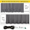 imageNICETOWN 2 Panels Outdoor Curtains for Patio Waterproof Top ampamp Bottom Fixed Waterproof Outdoor Drapes with Free Rope Privacy Sun Blocking Shades for Gazebo Pergolas Biscotti Beige W52 x L84Grey