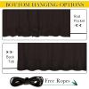 imageNICETOWN 2 Panels Outdoor Curtains for Patio Waterproof Top ampamp Bottom Fixed Waterproof Outdoor Drapes with Free Rope Privacy Sun Blocking Shades for Gazebo Pergolas Biscotti Beige W52 x L84Toffee Brown