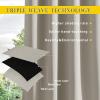 imageNICETOWN 2 Panels Outdoor Curtains for Patio Waterproof Top ampamp Bottom Fixed Waterproof Outdoor Drapes with Free Rope Privacy Sun Blocking Shades for Gazebo Pergolas Biscotti Beige W52 x L84Natural