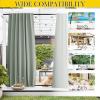 imageNICETOWN 2 Panels Outdoor Curtains for Patio Waterproof Top ampamp Bottom Fixed Waterproof Outdoor Drapes with Free Rope Privacy Sun Blocking Shades for Gazebo Pergolas Biscotti Beige W52 x L84Sage Green