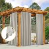 imageNICETOWN 2 Panels Outdoor Curtains for Patio Waterproof Top ampamp Bottom Fixed Waterproof Outdoor Drapes with Free Rope Privacy Sun Blocking Shades for Gazebo Pergolas Biscotti Beige W52 x L84Natural