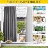 imageNICETOWN 2 Panels Outdoor Curtains for Patio Waterproof Top ampamp Bottom Fixed Waterproof Outdoor Drapes with Free Rope Privacy Sun Blocking Shades for Gazebo Pergolas Biscotti Beige W52 x L84Grey