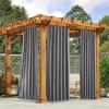 imageNICETOWN 2 Panels Outdoor Curtains for Patio Waterproof Top ampamp Bottom Fixed Waterproof Outdoor Drapes with Free Rope Privacy Sun Blocking Shades for Gazebo Pergolas Biscotti Beige W52 x L84Grey