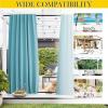imageNICETOWN 2 Panels Outdoor Curtains for Patio Waterproof Top ampamp Bottom Fixed Waterproof Outdoor Drapes with Free Rope Privacy Sun Blocking Shades for Gazebo Pergolas Biscotti Beige W52 x L84Teal Blue