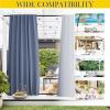 imageNICETOWN 2 Panels Outdoor Curtains for Patio Waterproof Top ampamp Bottom Fixed Waterproof Outdoor Drapes with Free Rope Privacy Sun Blocking Shades for Gazebo Pergolas Biscotti Beige W52 x L84Stone Blue