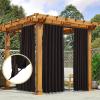 imageNICETOWN 2 Panels Outdoor Curtains for Patio Waterproof Top ampamp Bottom Fixed Waterproof Outdoor Drapes with Free Rope Privacy Sun Blocking Shades for Gazebo Pergolas Biscotti Beige W52 x L84Toffee Brown