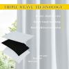 imageNICETOWN 2 Panels Outdoor Curtains for Patio Waterproof Top ampamp Bottom Fixed Waterproof Outdoor Drapes with Free Rope Privacy Sun Blocking Shades for Gazebo Pergolas Biscotti Beige W52 x L84Greyish White