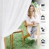 imageNICETOWN 2 Panels Outdoor Mosquito Netting for Patio Waterproof Extra Wide 118quot Airy Mesh Net Outdoor Sheer Curtains Privacy Rod Pocket DIY Adjustable Length ampamp Width for Sunroom W118 x L98 WhiteWhite