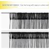 imageNICETOWN 2 Panels Outdoor Mosquito Netting for Patio Waterproof Extra Wide 118quot Airy Mesh Net Outdoor Sheer Curtains Privacy Rod Pocket DIY Adjustable Length ampamp Width for Sunroom W118 x L98 WhiteBlack