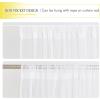 imageNICETOWN 2 Panels Outdoor Mosquito Netting for Patio Waterproof Extra Wide 118quot Airy Mesh Net Outdoor Sheer Curtains Privacy Rod Pocket DIY Adjustable Length ampamp Width for Sunroom W118 x L98 WhiteWhite