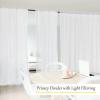 imageNICETOWN 2 Panels Outdoor Mosquito Netting for Patio Waterproof Extra Wide 118quot Airy Mesh Net Outdoor Sheer Curtains Privacy Rod Pocket DIY Adjustable Length ampamp Width for Sunroom W118 x L98 WhiteWhite
