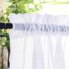 imageNICETOWN 2 Panels White Sheer Outdoor Curtains for Patio Waterproof Rod Pocket Indoor Outdoor Sheer Airy Voile Window Treatments for PorchPergolaLiving Room W54 x L84White