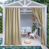 imageNICETOWN 2 Panels110quot Wide Patio Curtains Outdoor Waterproof 84 inch Long Tab Top Thermal Insulated Water Resistant Outdoor Drapes Keep Privacy for PergolaArbor TaupeTaupe