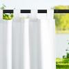 imageNICETOWN 2 Panels110quot Wide Patio Curtains Outdoor Waterproof 84 inch Long Tab Top Thermal Insulated Water Resistant Outdoor Drapes Keep Privacy for PergolaArbor TaupeWhite