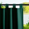 imageNICETOWN 2 Panels110quot Wide Patio Curtains Outdoor Waterproof 84 inch Long Tab Top Thermal Insulated Water Resistant Outdoor Drapes Keep Privacy for PergolaArbor TaupeHunter Green
