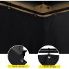 imageNICETOWN 4 Panels 10 x 10 Gazebo Curtains for Patio Wateroof Grommet Universal Replacement Privacy Windowproof Canopy Sidewall Outdoor Curtains with Tiebacks ampamp Double Slider Zipper TaupeBlack