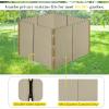 imageNICETOWN 4 Panels 10 x 10 Gazebo Curtains for Patio Wateroof Grommet Universal Replacement Privacy Windowproof Canopy Sidewall Outdoor Curtains with Tiebacks ampamp Double Slider Zipper TaupeTaupe