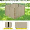 imageNICETOWN 4 Panels 10 x 10 Gazebo Curtains for Patio Wateroof Grommet Universal Replacement Privacy Windowproof Canopy Sidewall Outdoor Curtains with Tiebacks ampamp Double Slider Zipper TaupeTaupe