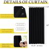 imageNICETOWN Accordion Blackout Door Curtains for Doorway Thermal Insulated Privacy Closet Curtains Room Divider Sliding Door Shade for Living RoomBathroomBedroom 1 Panel with Hooks W38 x L80 GreyBlack