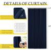 imageNICETOWN Accordion Blackout Door Curtains for Doorway Thermal Insulated Privacy Closet Curtains Room Divider Sliding Door Shade for Living RoomBathroomBedroom 1 Panel with Hooks W38 x L80 GreyBlack