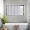 imageNICETOWN Accordion Blackout Door Curtains for Doorway Thermal Insulated Privacy Closet Curtains Room Divider Sliding Door Shade for Living RoomBathroomBedroom 1 Panel with Hooks W38 x L80 GreyGreyish White