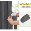 imageNICETOWN Accordion Blackout Door Curtains for Doorway Thermal Insulated Privacy Closet Curtains Room Divider Sliding Door Shade for Living RoomBathroomBedroom 1 Panel with Hooks W38 x L80 GreyGrey