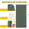 imageNICETOWN Accordion Blackout Door Curtains for Doorway Thermal Insulated Privacy Closet Curtains Room Divider Sliding Door Shade for Living RoomBathroomBedroom 1 Panel with Hooks W38 x L80 GreyDark Mallard