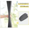 imageNICETOWN Accordion Blackout Door Curtains for Doorway Thermal Insulated Privacy Closet Curtains Room Divider Sliding Door Shade for Living RoomBathroomBedroom 1 Panel with Hooks W38 x L80 GreyGrey