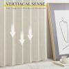 imageNICETOWN Accordion Blackout Door Curtains for Doorway Thermal Insulated Privacy Closet Curtains Room Divider Sliding Door Shade for Living RoomBathroomBedroom 1 Panel with Hooks W38 x L80 GreyNatural