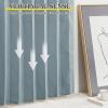 imageNICETOWN Accordion Blackout Door Curtains for Doorway Thermal Insulated Privacy Closet Curtains Room Divider Sliding Door Shade for Living RoomBathroomBedroom 1 Panel with Hooks W38 x L80 GreyStone Blue