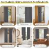 imageNICETOWN Accordion Blackout Door Curtains for Doorway Thermal Insulated Privacy Closet Curtains Room Divider Sliding Door Shade for Living RoomBathroomBedroom 1 Panel with Hooks W38 x L80 GreyGrey