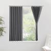 imageNICETOWN Accordion Blackout Door Curtains for Doorway Thermal Insulated Privacy Closet Curtains Room Divider Sliding Door Shade for Living RoomBathroomBedroom 1 Panel with Hooks W38 x L80 GreyGrey