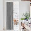 imageNICETOWN Accordion Blackout Door Curtains for Doorway Thermal Insulated Privacy Closet Curtains Room Divider Sliding Door Shade for Living RoomBathroomBedroom 1 Panel with Hooks W38 x L80 GreySilver Grey