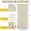 imageNICETOWN Accordion Blackout Door Curtains for Doorway Thermal Insulated Privacy Closet Curtains Room Divider Sliding Door Shade for Living RoomBathroomBedroom 1 Panel with Hooks W38 x L80 GreyNatural