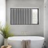 imageNICETOWN Accordion Blackout Door Curtains for Doorway Thermal Insulated Privacy Closet Curtains Room Divider Sliding Door Shade for Living RoomBathroomBedroom 1 Panel with Hooks W38 x L80 GreySilver Grey