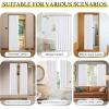 imageNICETOWN Accordion Blackout Door Curtains for Doorway Thermal Insulated Privacy Closet Curtains Room Divider Sliding Door Shade for Living RoomBathroomBedroom 1 Panel with Hooks W38 x L80 GreyPure White