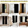 imageNICETOWN Accordion Blackout Door Curtains for Doorway Thermal Insulated Privacy Closet Curtains Room Divider Sliding Door Shade for Living RoomBathroomBedroom 1 Panel with Hooks W38 x L80 GreyBlack