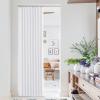 imageNICETOWN Accordion Blackout Door Curtains for Doorway Thermal Insulated Privacy Closet Curtains Room Divider Sliding Door Shade for Living RoomBathroomBedroom 1 Panel with Hooks W38 x L80 GreyPure White