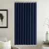 imageNICETOWN Accordion Blackout Door Curtains for Doorway Thermal Insulated Privacy Closet Curtains Room Divider Sliding Door Shade for Living RoomBathroomBedroom 1 Panel with Hooks W38 x L80 GreyNavy