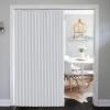imageNICETOWN Accordion Blackout Door Curtains for Doorway Thermal Insulated Privacy Closet Curtains Room Divider Sliding Door Shade for Living RoomBathroomBedroom 1 Panel with Hooks W38 x L80 GreyGreyish White