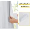 imageNICETOWN Accordion Blackout Door Curtains for Doorway Thermal Insulated Privacy Closet Curtains Room Divider Sliding Door Shade for Living RoomBathroomBedroom 1 Panel with Hooks W38 x L80 GreyGreyish White