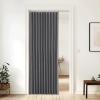 imageNICETOWN Accordion Blackout Door Curtains for Doorway Thermal Insulated Privacy Closet Curtains Room Divider Sliding Door Shade for Living RoomBathroomBedroom 1 Panel with Hooks W38 x L80 GreyGrey